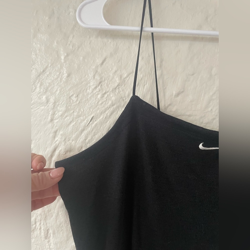 Nike Sportswear Chill Knit Black Women's Tight Mini-Rib Cami Dress; size XL - Picture 3 of 6